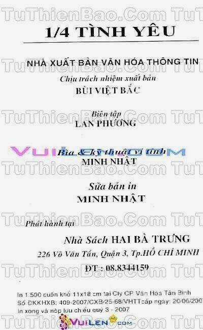1/4 Tình Yêu Chapter 1 trang 2