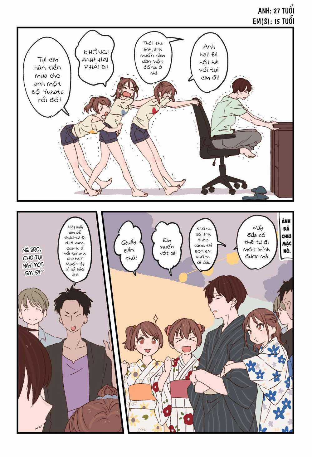 Anh Trai Cùng 3 Cô Em Gái Sinh Ba Chapter 8 trang 2