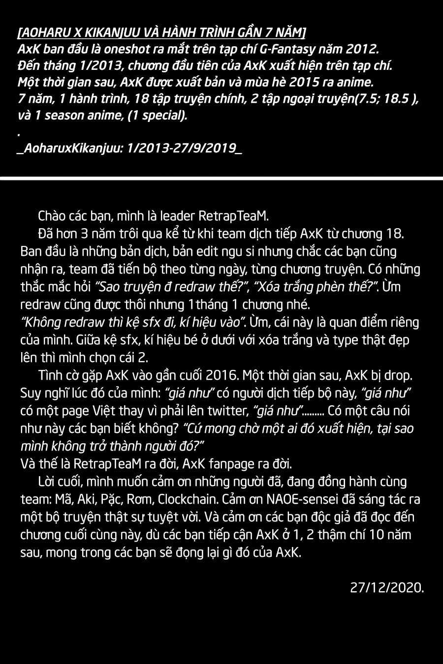 Aoharu X Kikanjuu Chapter 78 trang 46