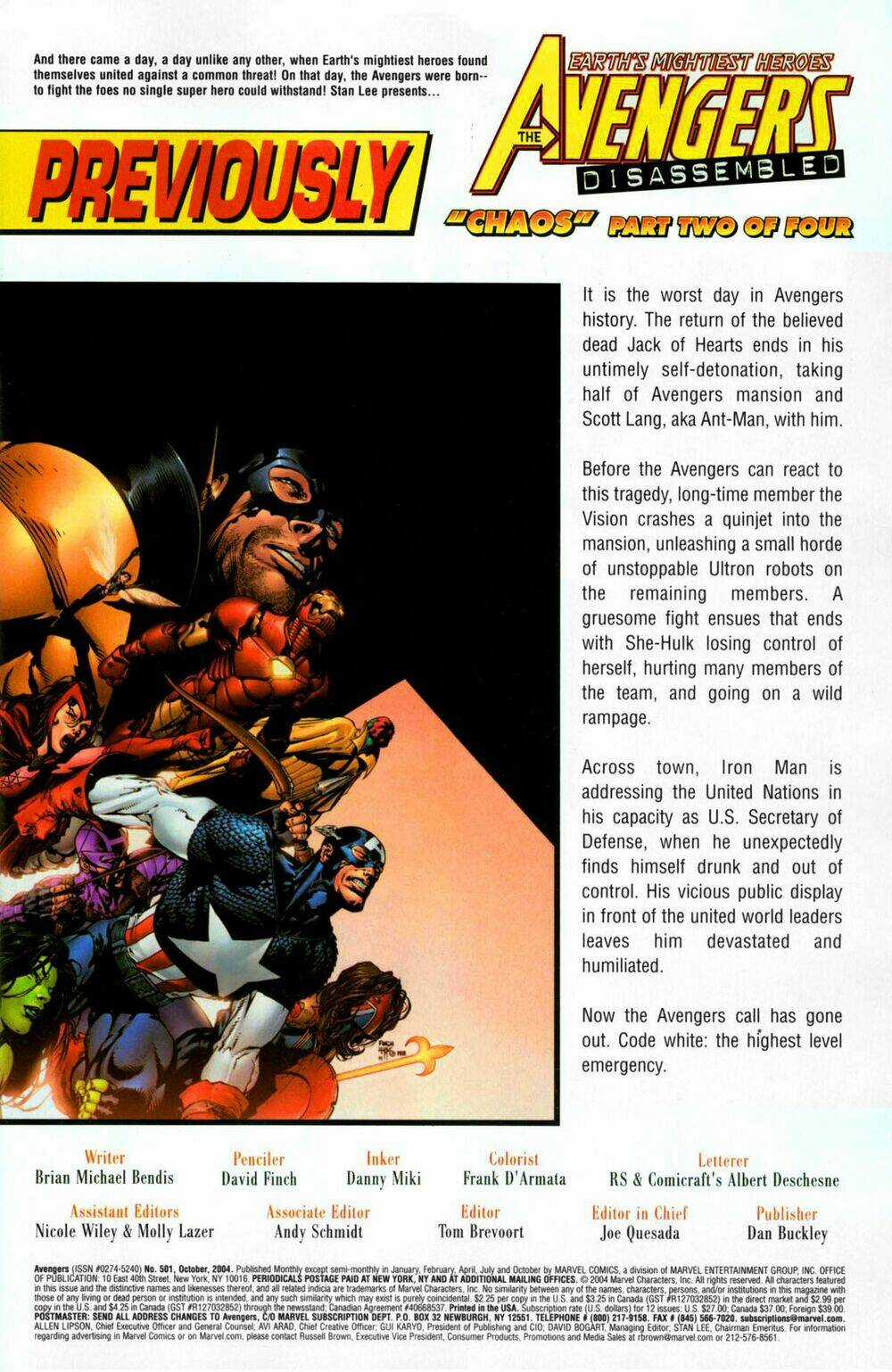 Avengers Disassembled Chapter 2 trang 2