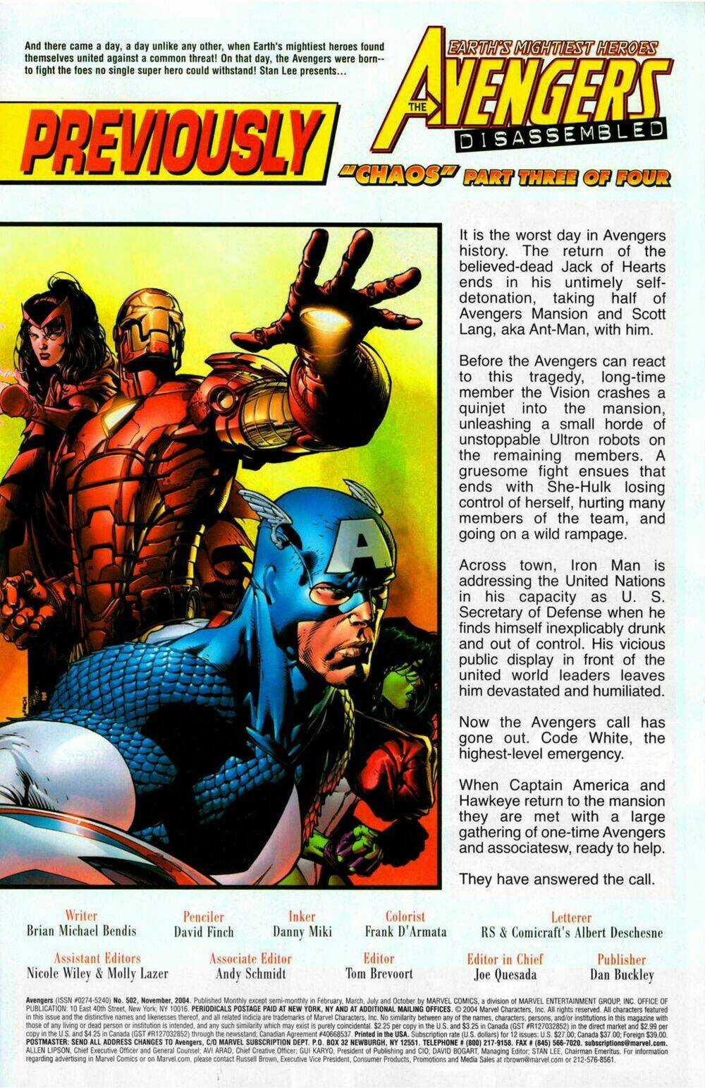 Avengers Disassembled Chapter 3 trang 2