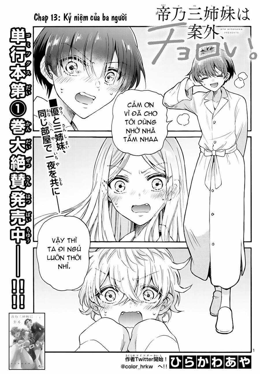 Ba Chị Em Nhà Mikadono Dễ Đối Phó Thật Đấy Chapter 13 trang 1