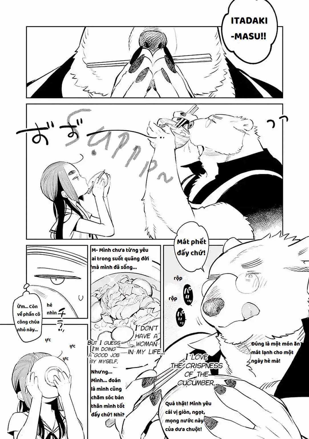 Bác gấu trắng Yakuza và cô công chúa chỉ cần 1 cái bụng no nhanh thật nhanh! Chapter 1.2 trang 5