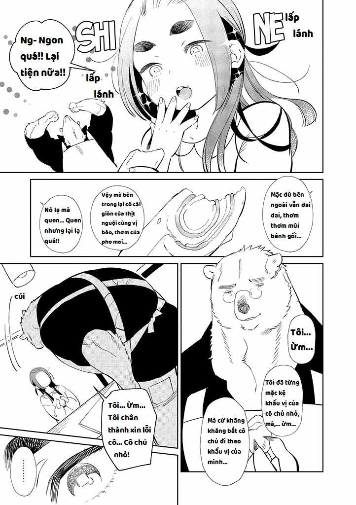 Bác gấu trắng Yakuza và cô công chúa chỉ cần 1 cái bụng no nhanh thật nhanh! Chapter 2.2 trang 3