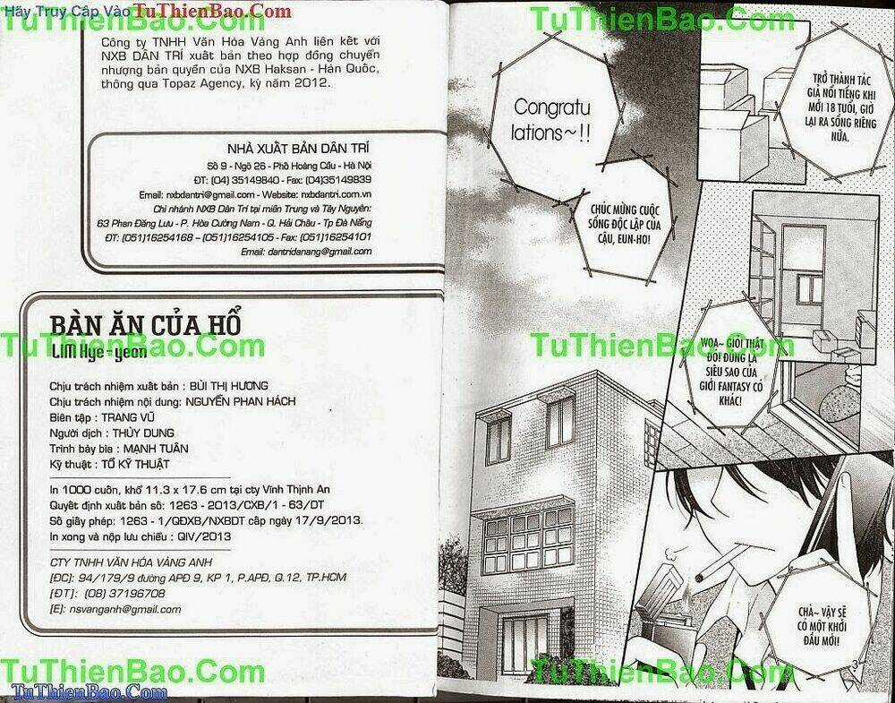 Bàn Ăn Của Hổ Chapter 1 trang 2