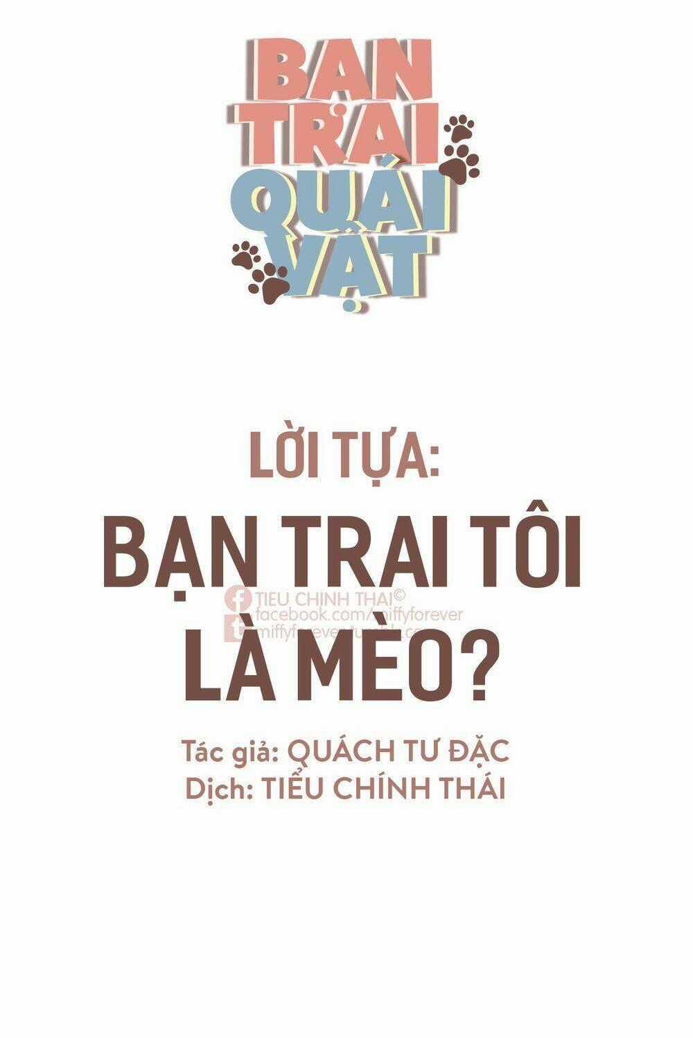 Bạn Trai Quái Vật Chapter 0 trang 1