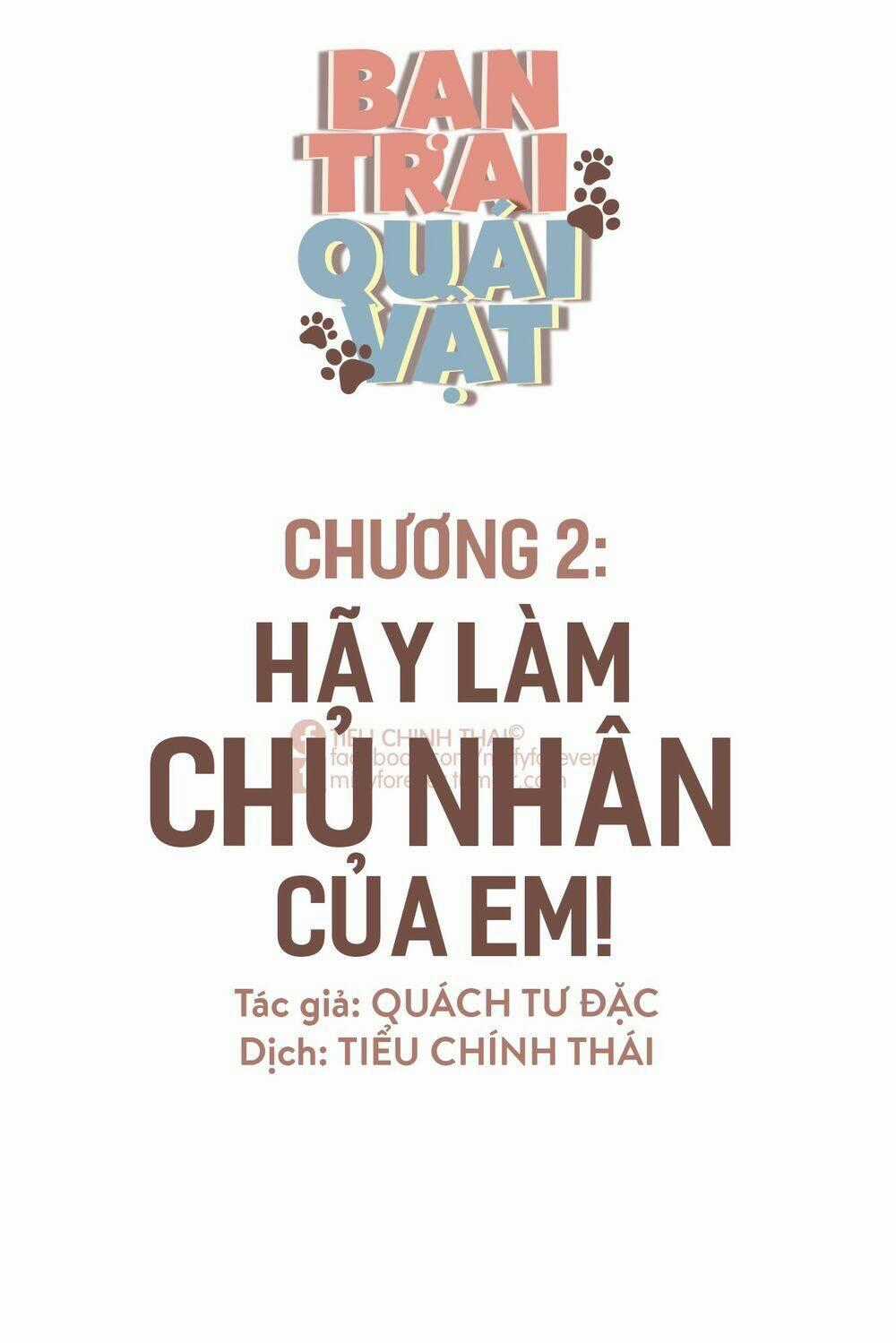 Bạn Trai Quái Vật Chapter 2 trang 0