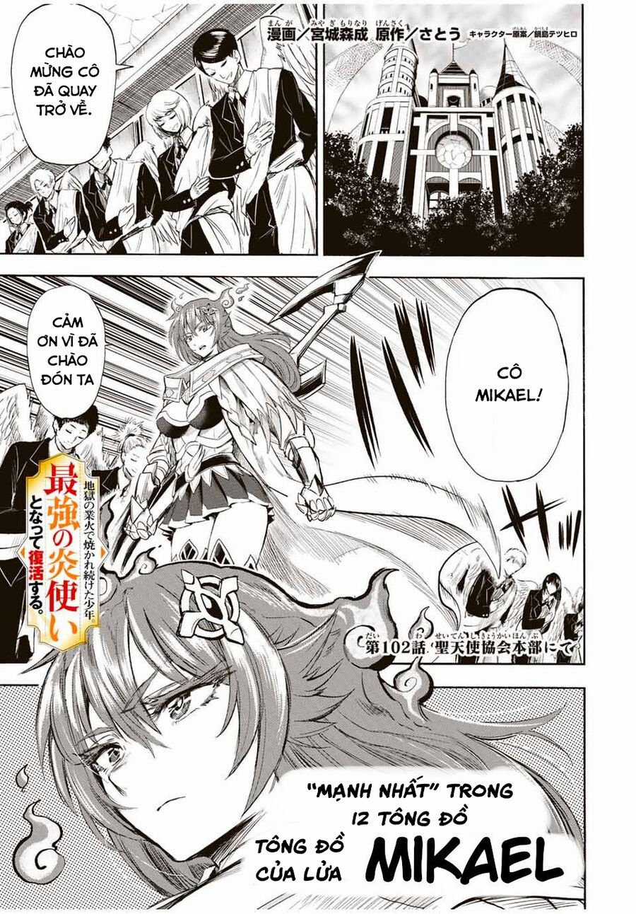 Bị Thiêu Rụi Bởi Ngọn Lửa Địa Ngục, Hồi Sinh Với Tư Cách Hoả Thuật Sư Mạnh Nhất Chapter 102 trang 2