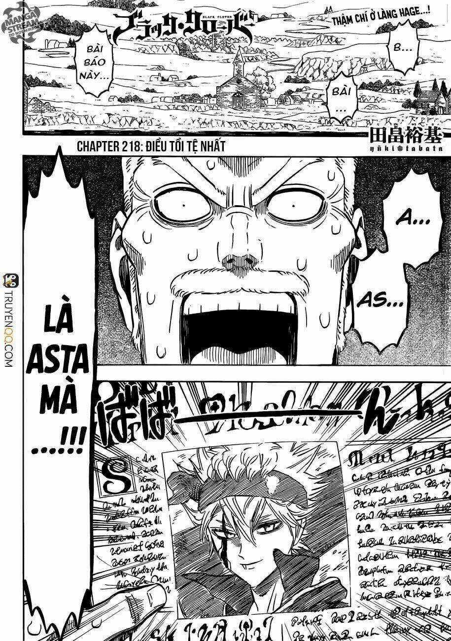 Black Clover - Pháp Sư Không Phép Thuật Chapter 218 trang 2