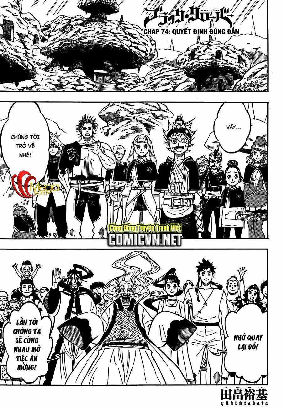 Black Clover - Pháp Sư Không Phép Thuật Chapter 74 trang 1