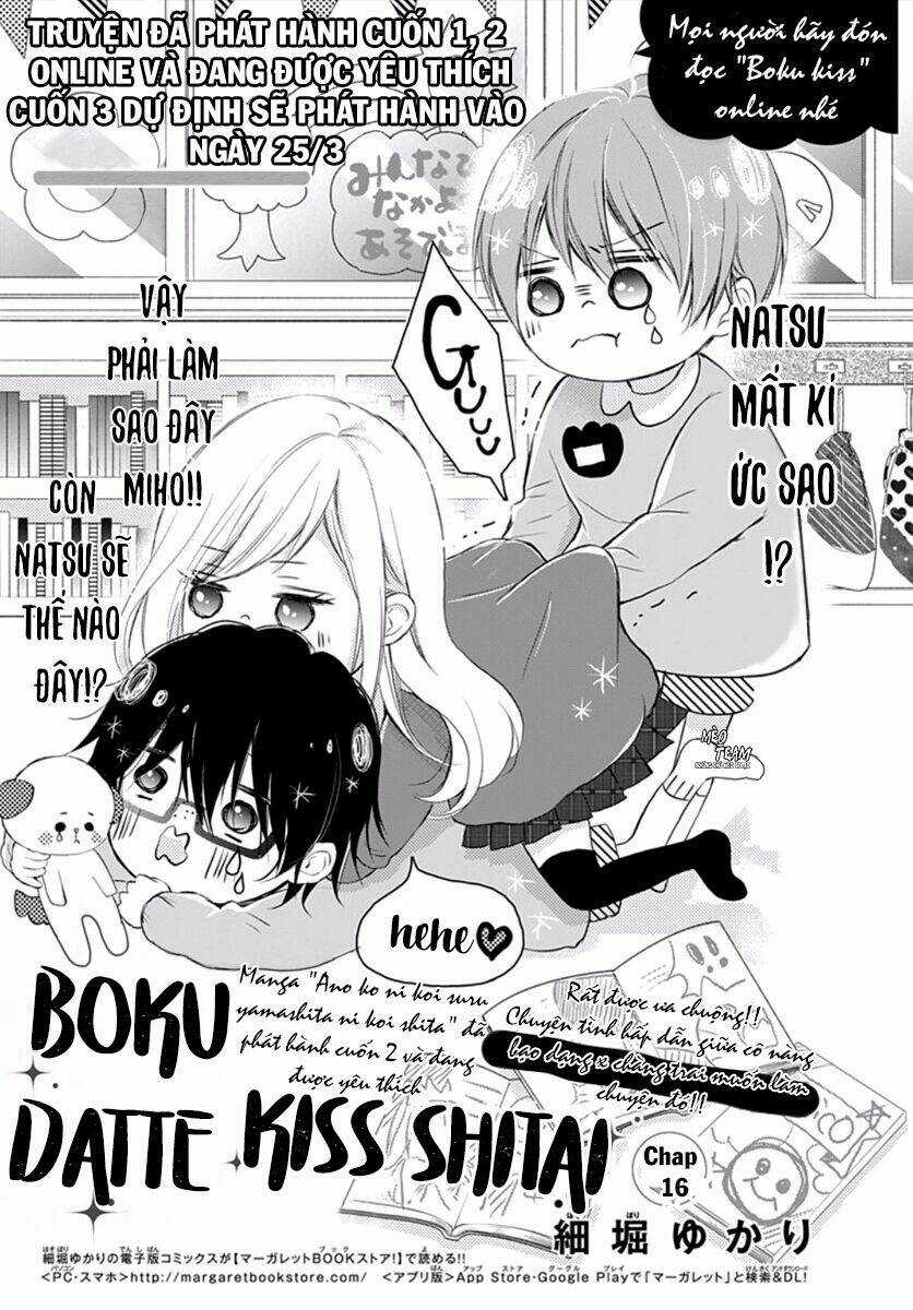 Boku Datte, Kiss Shitai. Chapter 16 trang 3
