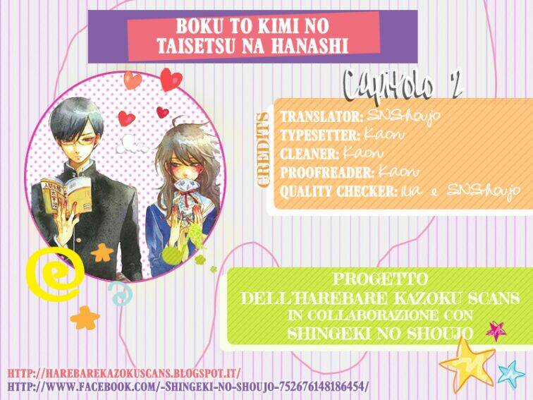 Boku To Kimi No Taisetsu Na Hanashi Chapter 4 trang 2