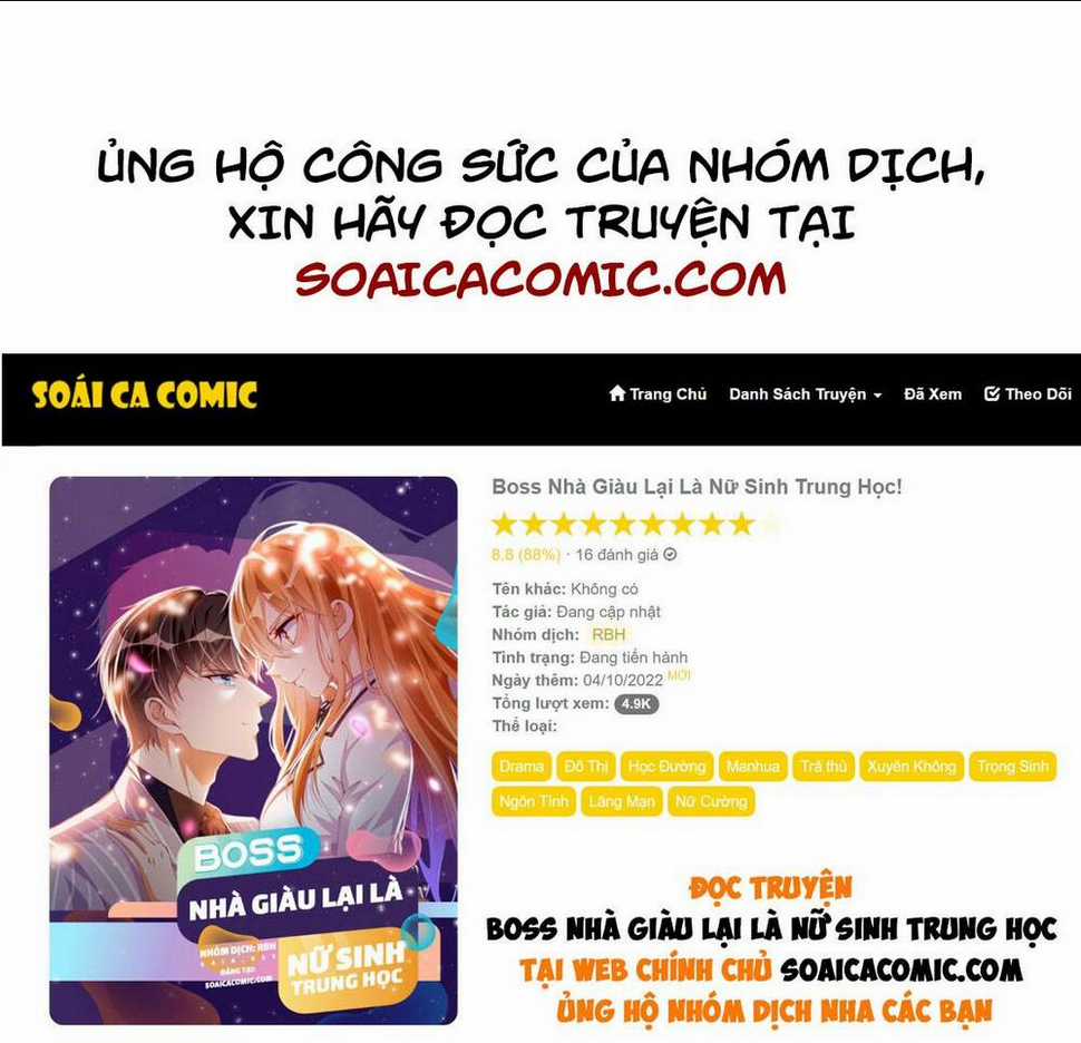 Boss Nhà Giàu Lại Là Nữ Sinh Trung Học! Chapter 19 trang 0
