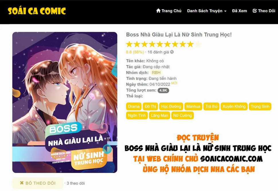 Boss Nhà Giàu Lại Là Nữ Sinh Trung Học! Chapter 21 trang 0