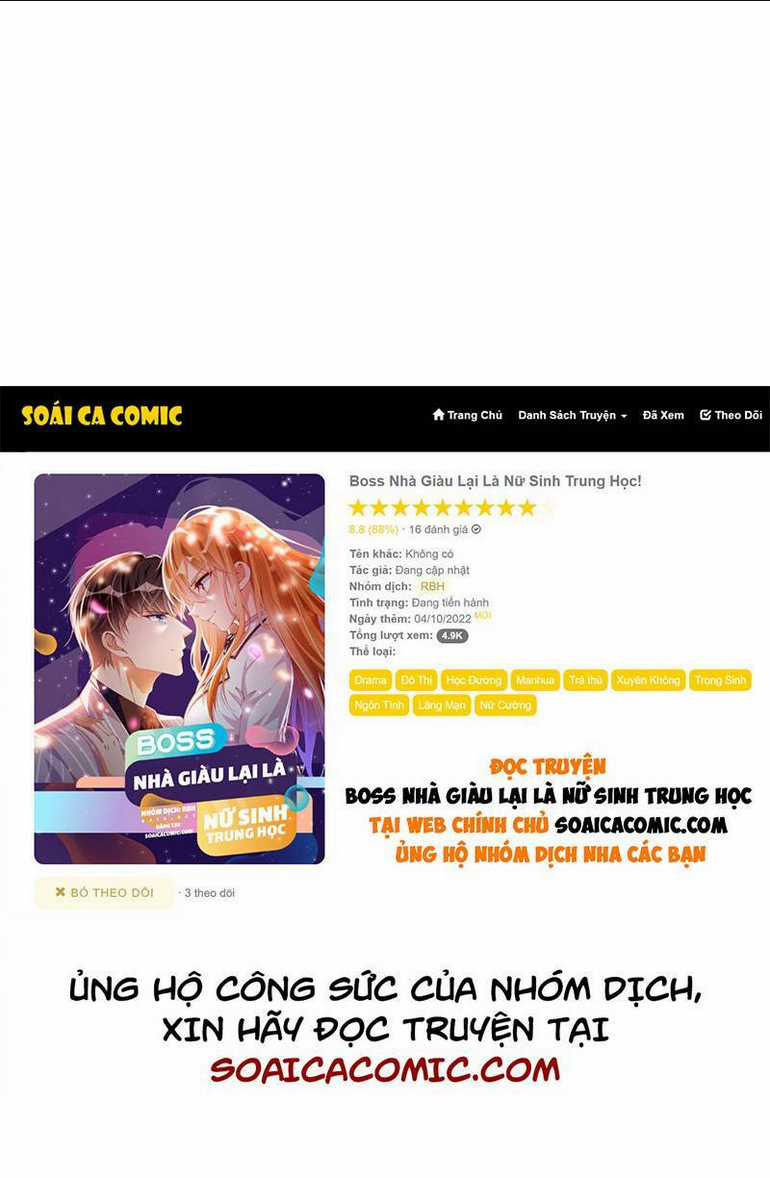 Boss Nhà Giàu Lại Là Nữ Sinh Trung Học! Chapter 24 trang 0
