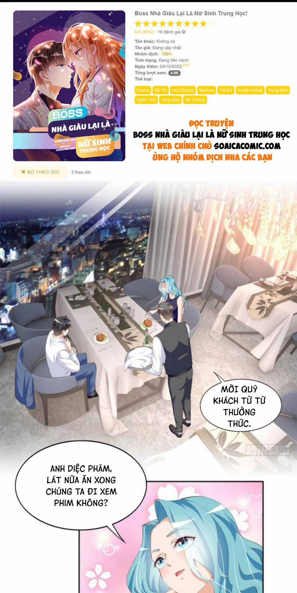 Boss Nhà Giàu Lại Là Nữ Sinh Trung Học! Chapter 28 trang 0