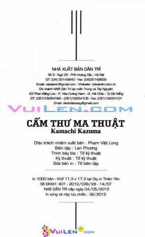 Cấm thư ma thuật Chapter 1 trang 2