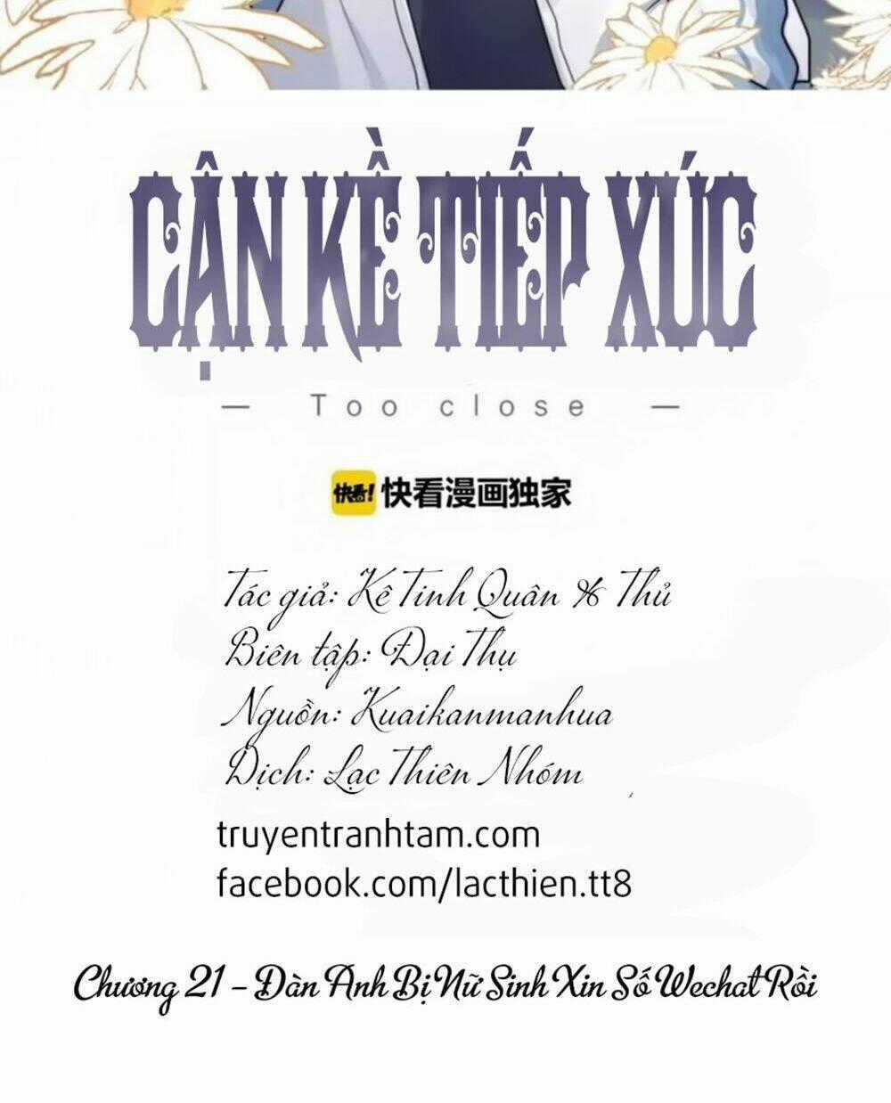 Cận Kề Tiếp Xúc Chapter 21 trang 1