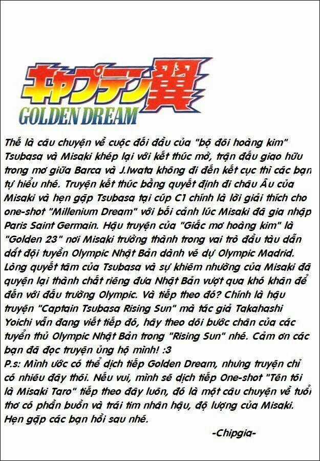 Captain Tsubasa - Golden Dream (2004) - Giấc mơ Hoàng Kim. Chapter 2 trang 20