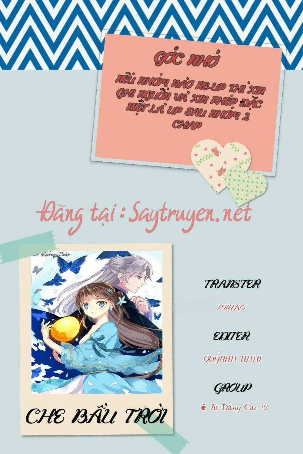 Che Bầu Trời Chapter 0 trang 20