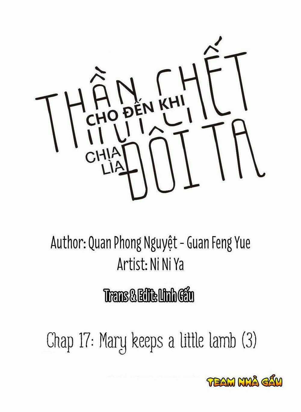 Cho Đến Khi Thần Chết Chia Lìa Đôi Ta Chapter 17 trang 1