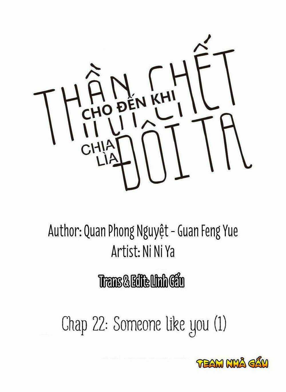 Cho Đến Khi Thần Chết Chia Lìa Đôi Ta Chapter 22 trang 0