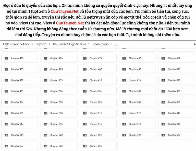Chúa Tể Học Đường Chapter 525 trang 0