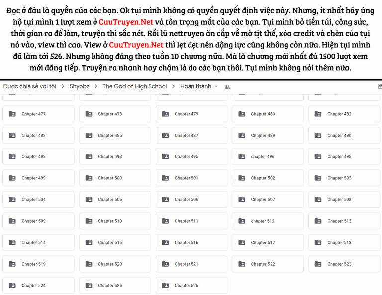 Chúa Tể Học Đường Chapter 526 trang 0