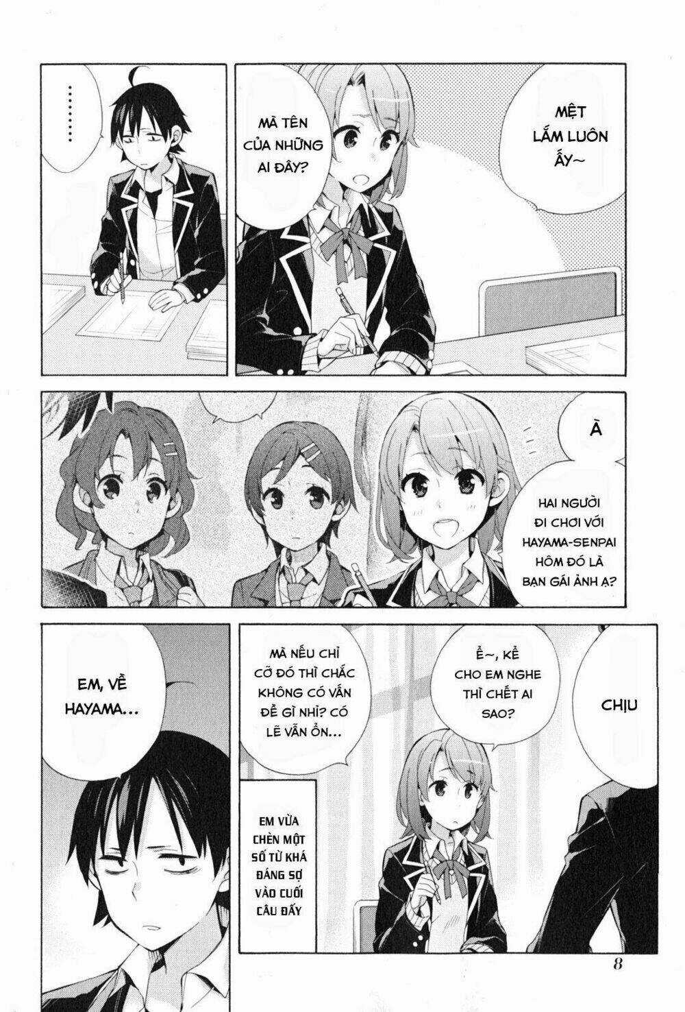 Chuyện Tình Thanh Xuân Bi Hài Của Tôi Quả Nhiên Là Sai Lầm Chapter 34 trang 8