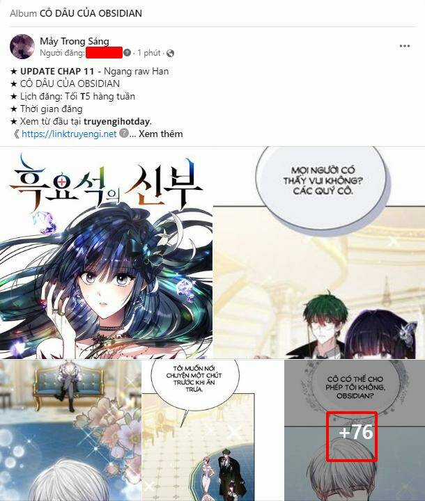 Cô Dâu Của Obsidian Chapter 11.1 trang 0