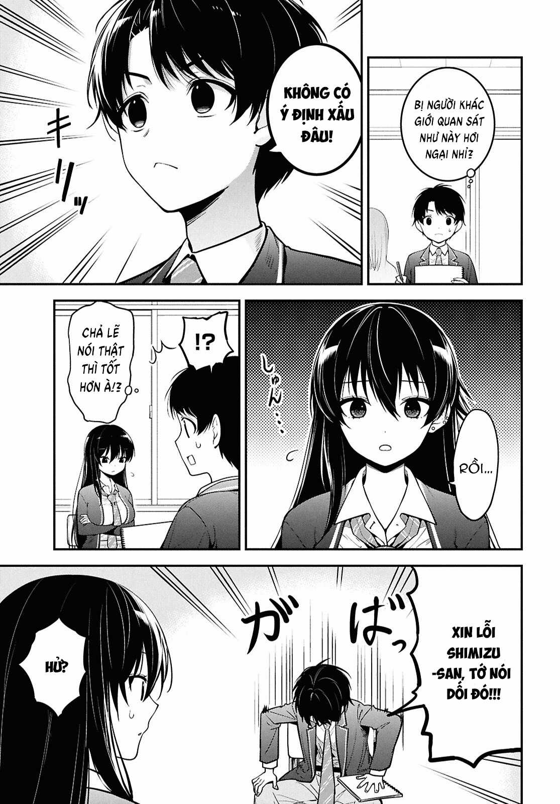 Cô nàng Yankee Shimizu-san bàn bên đã nhuộm tóc đen mất rồi Chapter 1 trang 19