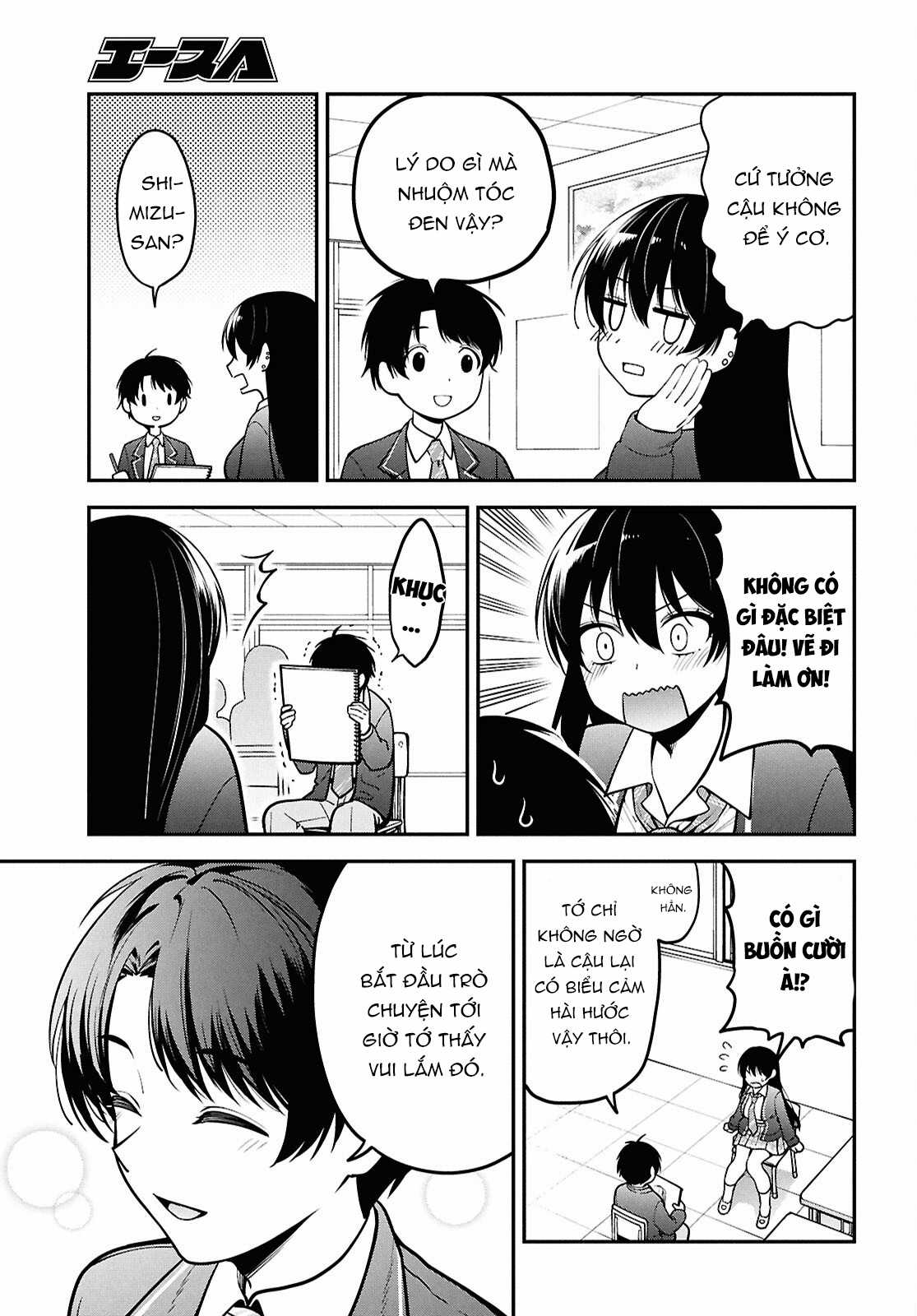 Cô nàng Yankee Shimizu-san bàn bên đã nhuộm tóc đen mất rồi Chapter 1 trang 25