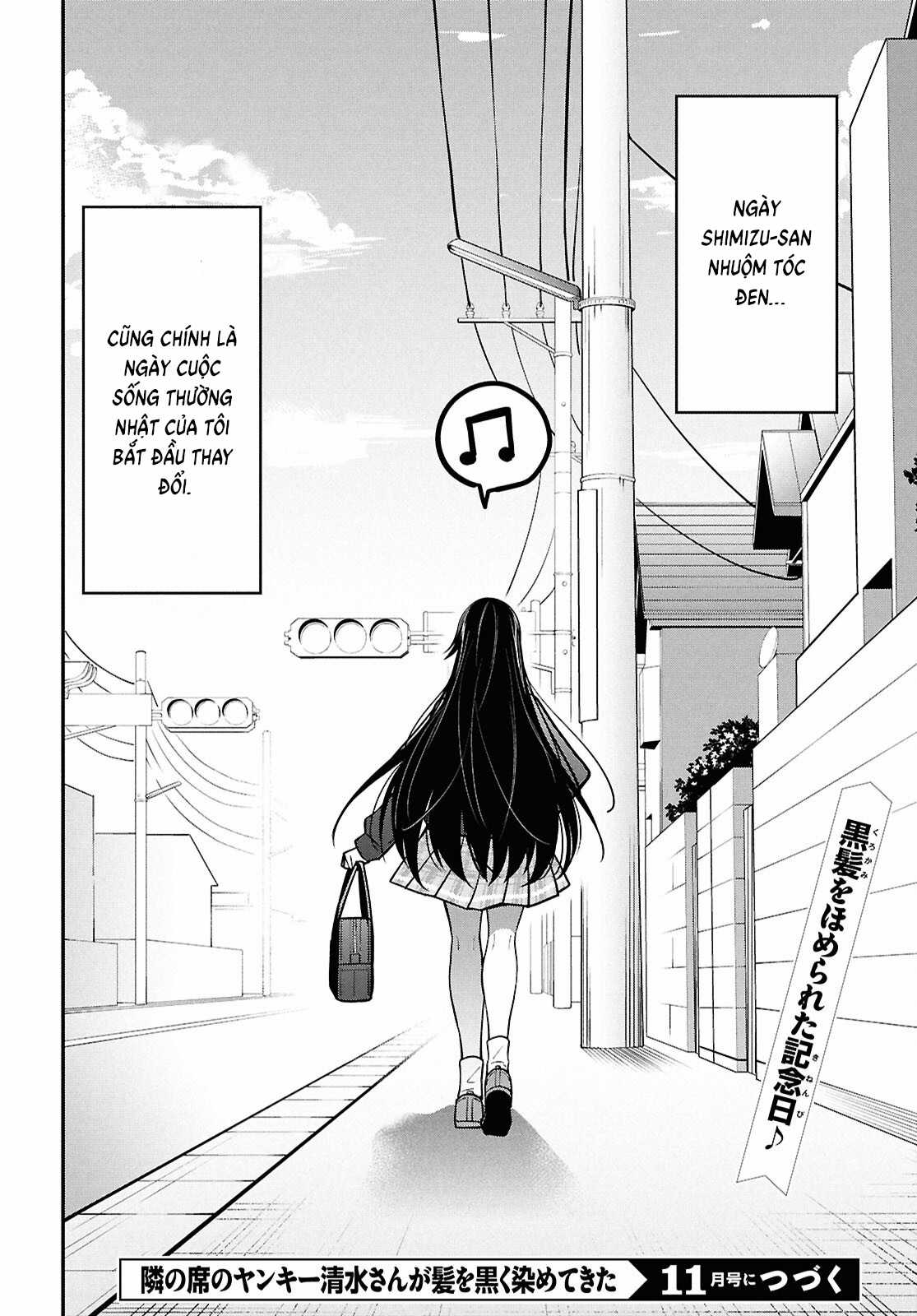 Cô nàng Yankee Shimizu-san bàn bên đã nhuộm tóc đen mất rồi Chapter 1 trang 33