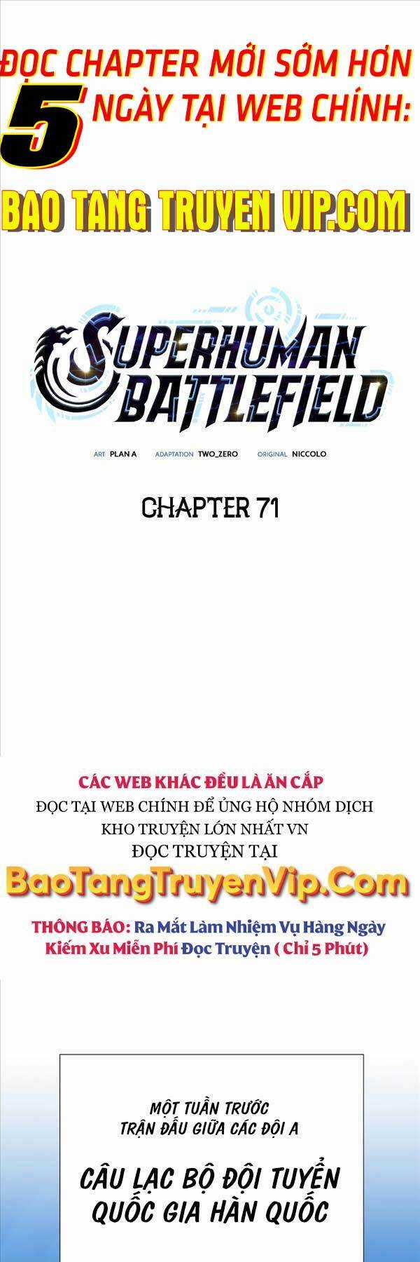 Cuộc Chiến Siêu Nhân Chapter 71 trang 0