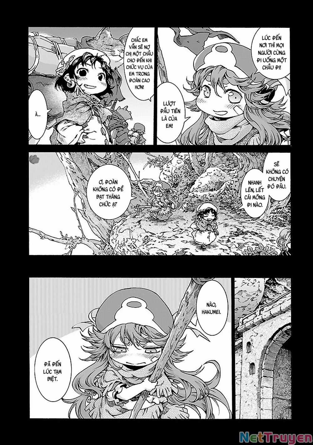 Cuộc Sống Tí Hon Trong Rừng Sâu. Chapter 30.2: Hồi ức của Tóc đỏ - Bình mình trên dây cáp trang 4