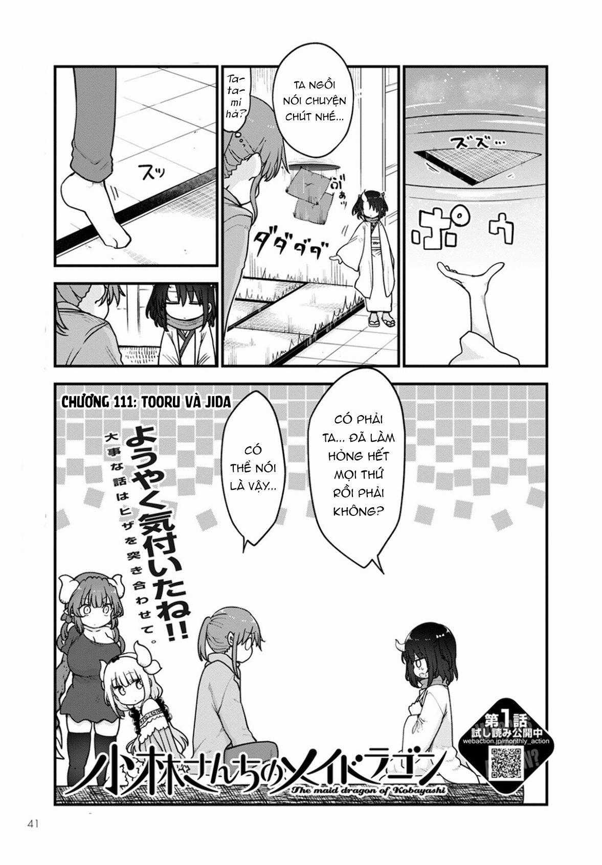 Cuộc Sống Trả Ơn Của Nàng Rồng Tohru! Chapter 111: "Tooru và Jida" trang 1