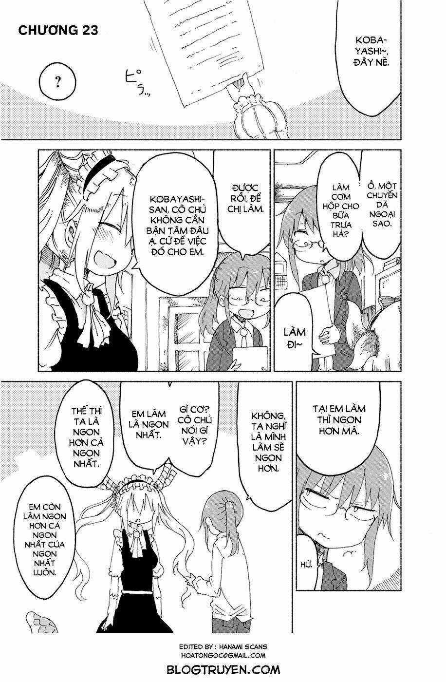 Cuộc Sống Trả Ơn Của Nàng Rồng Tohru! Chapter 23 trang 1