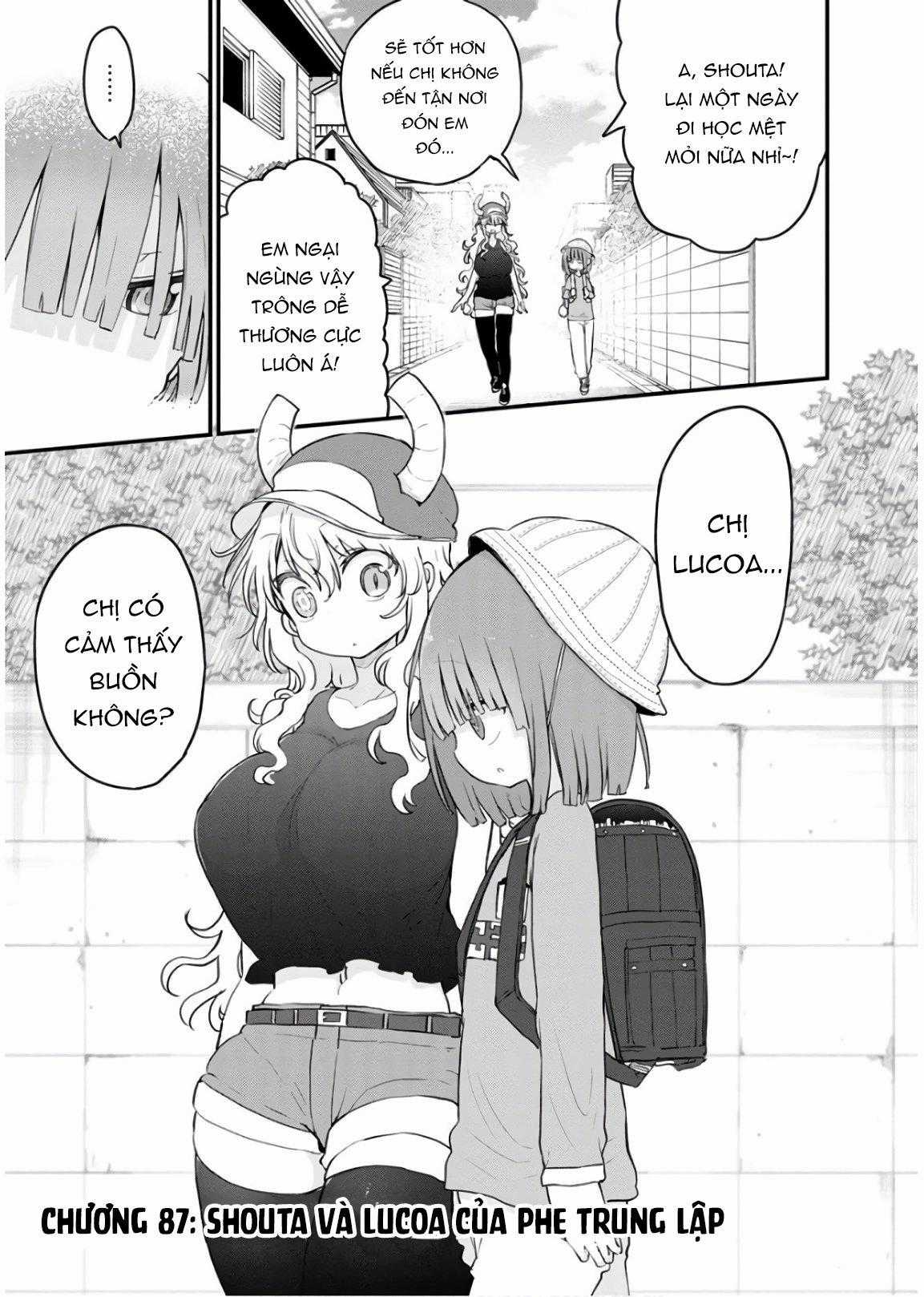 Cuộc Sống Trả Ơn Của Nàng Rồng Tohru! Chapter 87: "Shouta và Lucoa của phe trung lập" trang 1