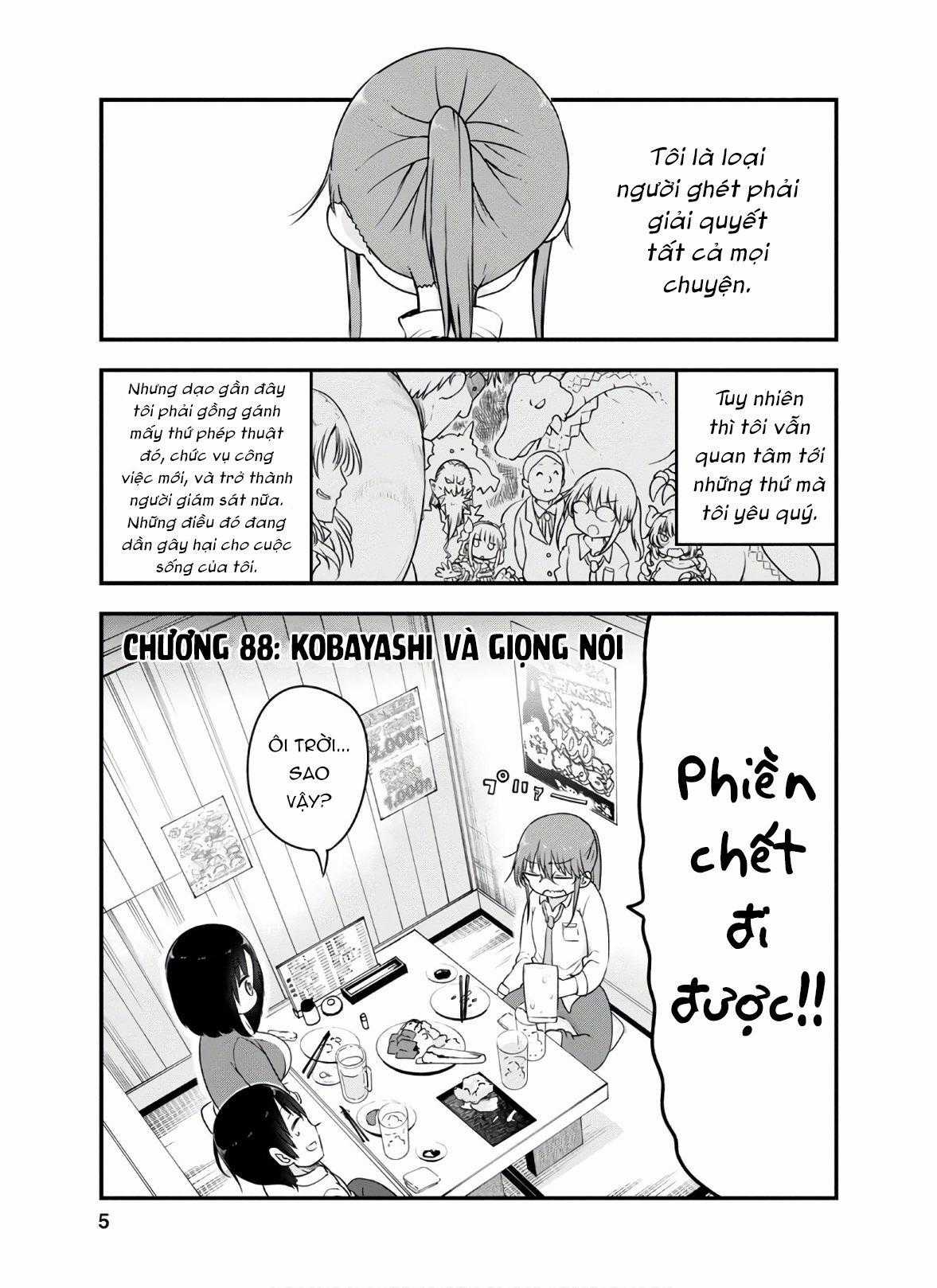 Cuộc Sống Trả Ơn Của Nàng Rồng Tohru! Chapter 88: "Kobayashi và giọng nói" trang 1