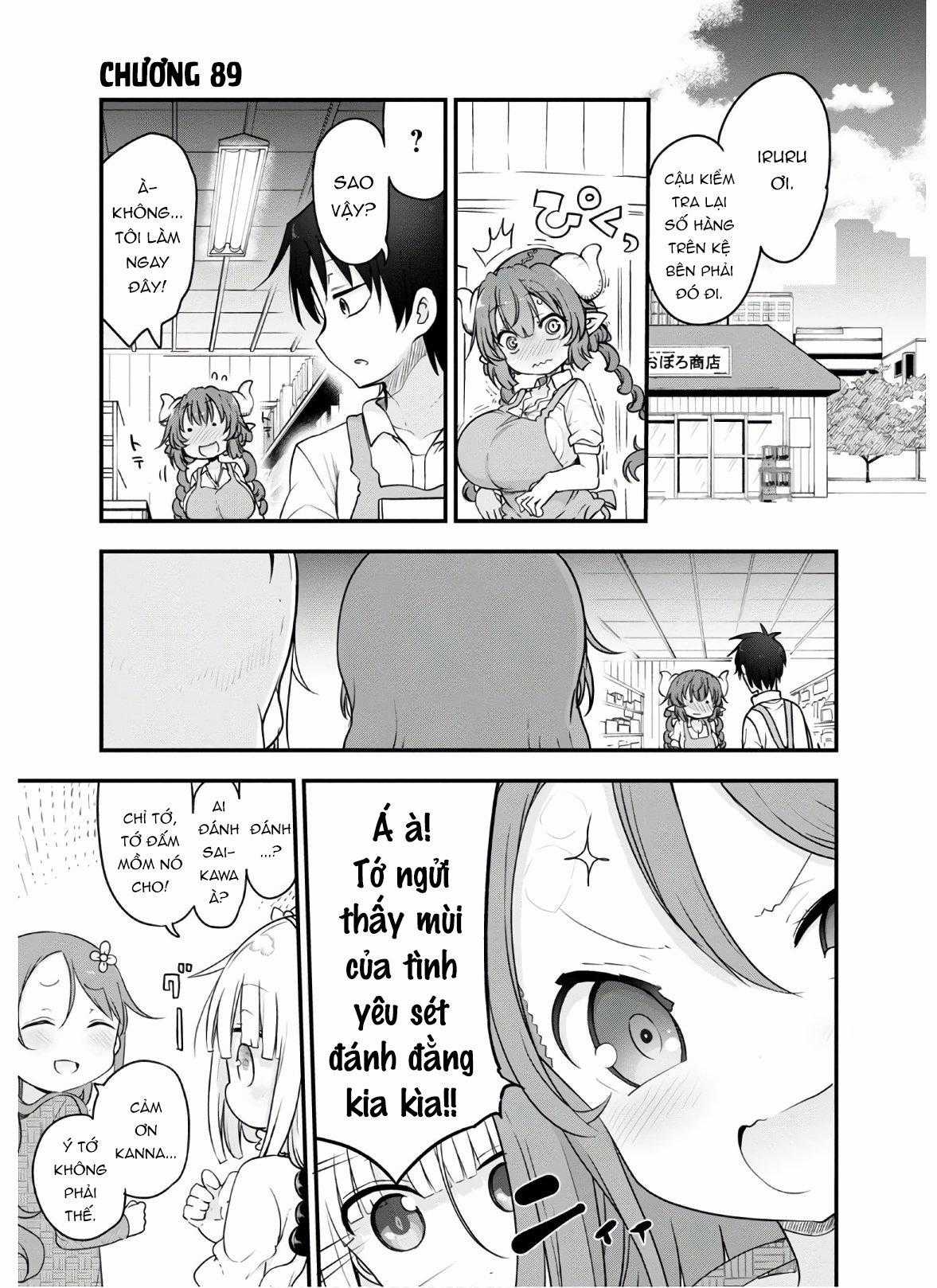 Cuộc Sống Trả Ơn Của Nàng Rồng Tohru! Chapter 89: "Iruru và tình yêu (?)" trang 1
