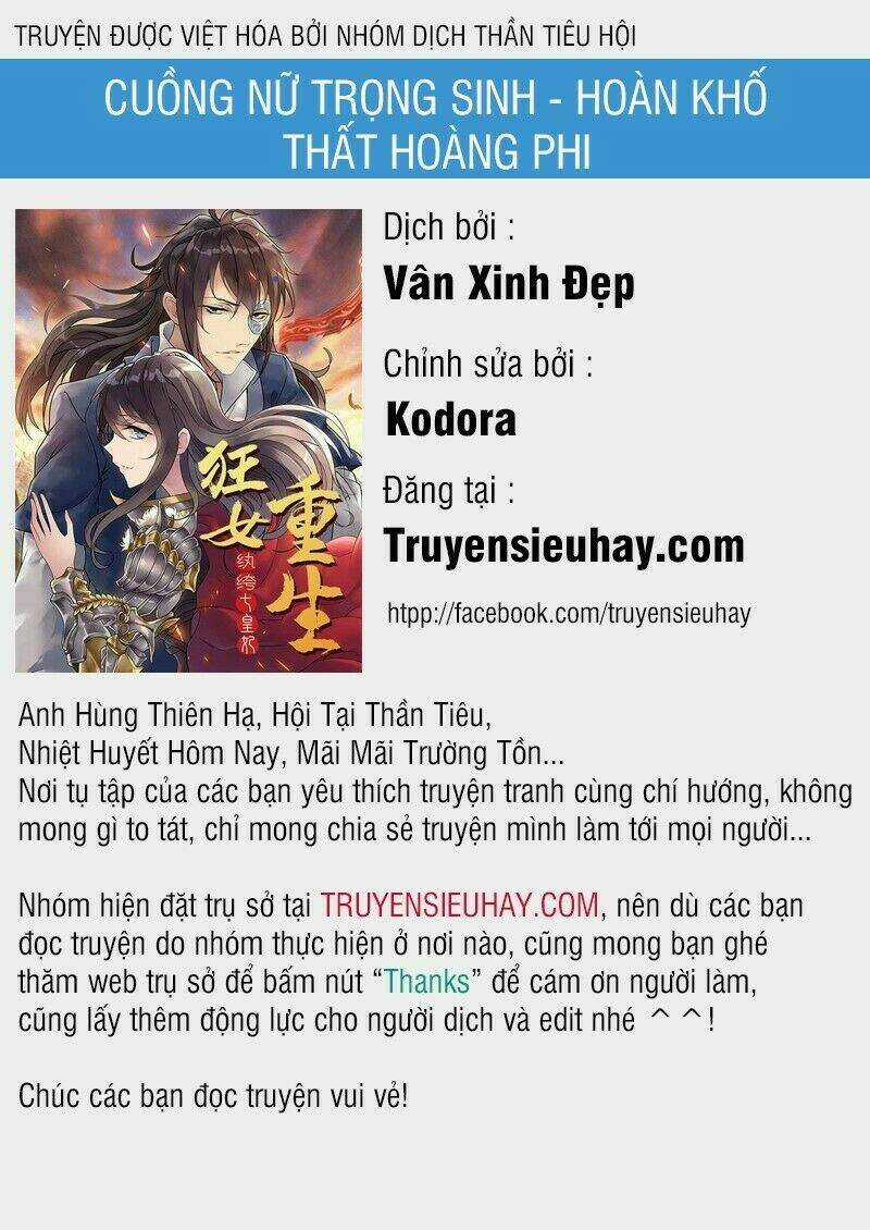 Cuồng Nữ Trọng Sinh - Hoàn Khố Thất Hoàng Phi Chapter 108 trang 0