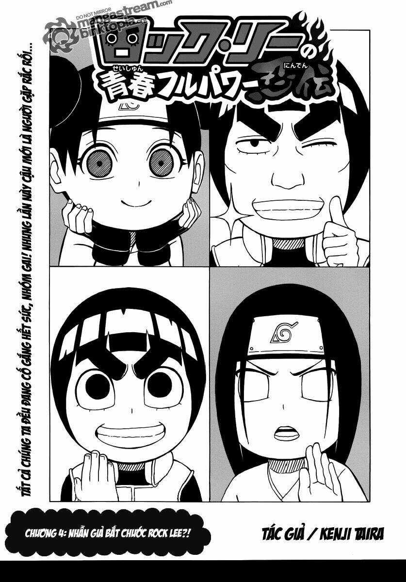 Cửu Vĩ Hồ Ly Ngoại Truyện Rock Lee Chapter 4 trang 0