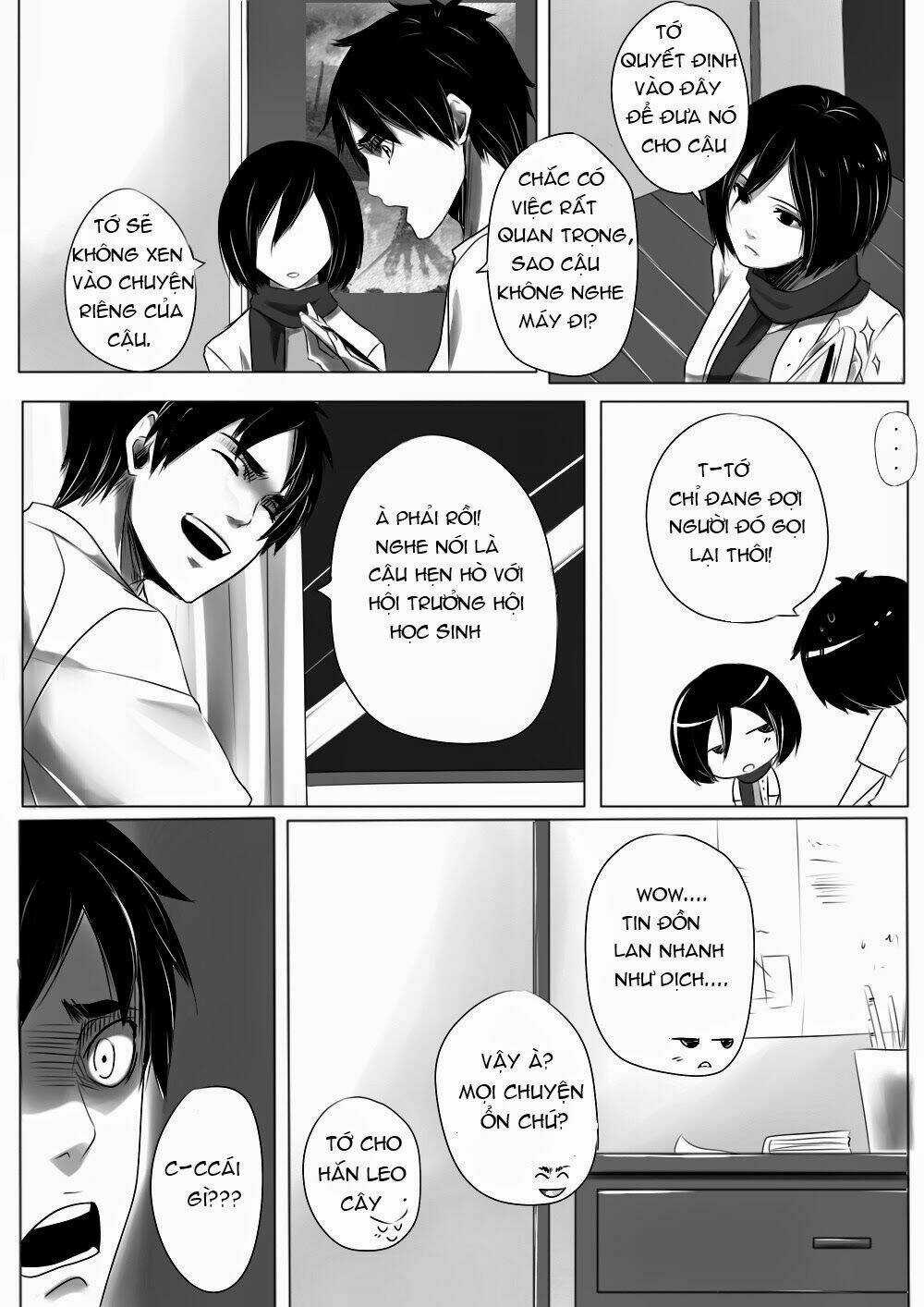 Đại Chiến Titan - Doujinshi Về Cuộc Tình Tay 4 Chapter 2 trang 3