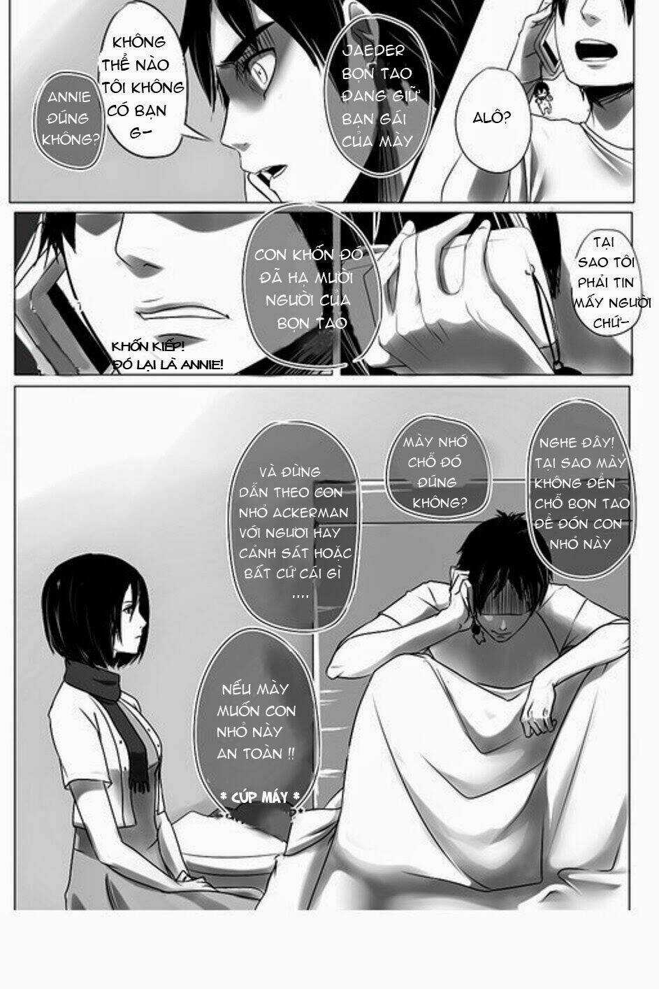 Đại Chiến Titan - Doujinshi Về Cuộc Tình Tay 4 Chapter 2 trang 5