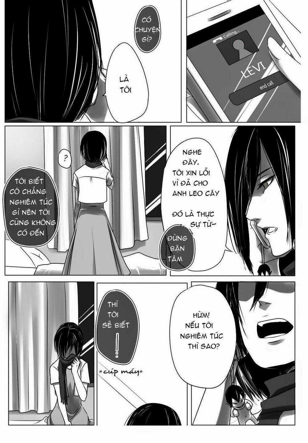 Đại Chiến Titan - Doujinshi Về Cuộc Tình Tay 4 Chapter 2 trang 7
