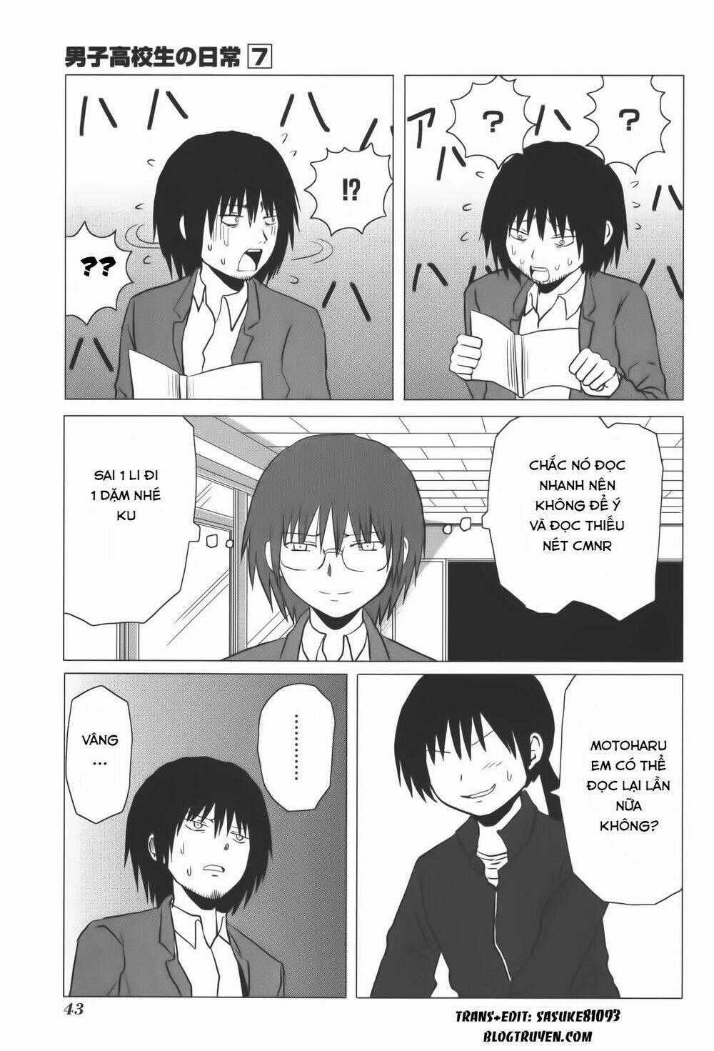 Danshi Koukousei No Nichijou Chapter 99 trang 7