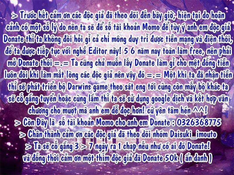 Darwins Game Chapter 68 trang 0