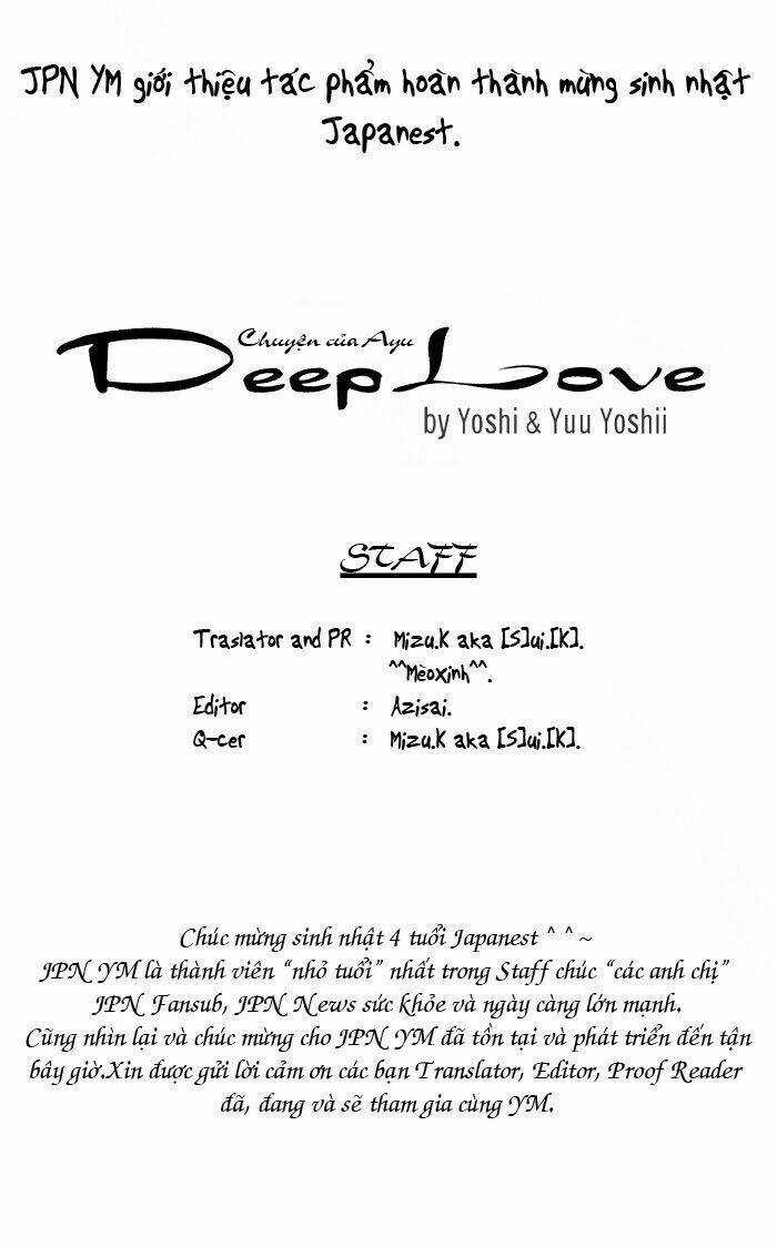 Deep Love - Ayu No Monogatari Chapter 1 trang 4