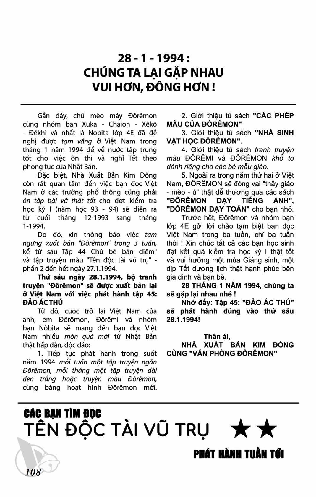 ĐôRêMon 1992 Chapter 44 trang 108