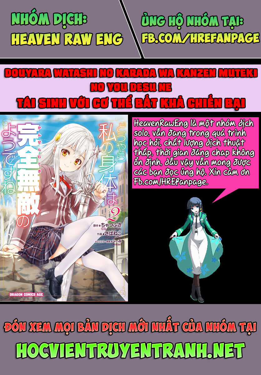Douyara Watashi No Karada Wa Kanzen Muteki No You Desu Ne Chapter 6 trang 2